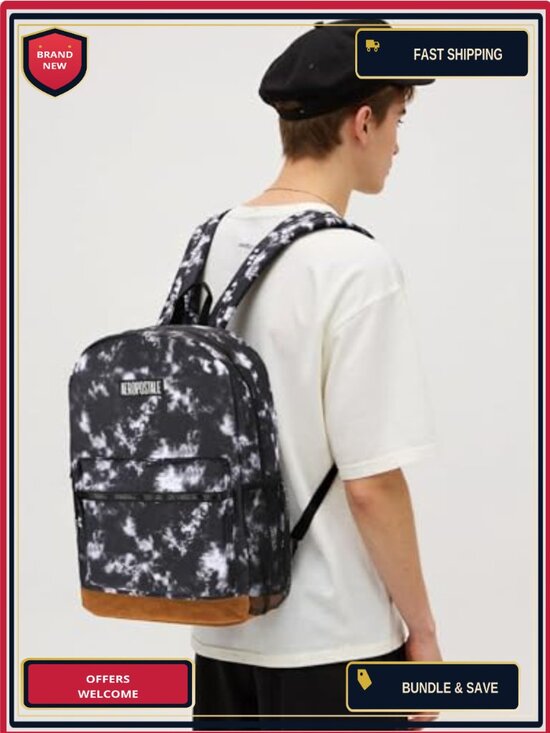 Aeropostale Unisex Backpack Padded Laptop Sleeve 600D Polyester Water Repellent